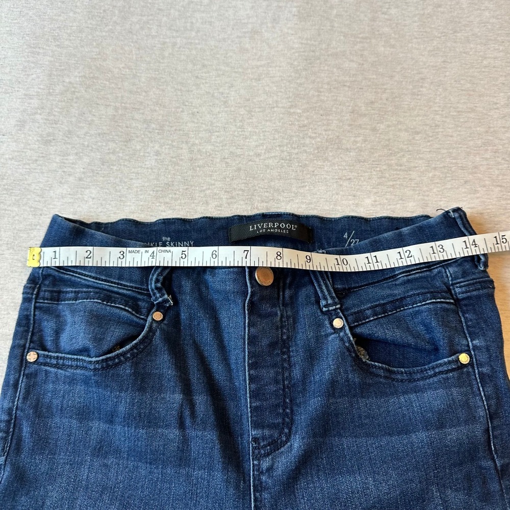 Liverpool Los Angeles The Ankle Skinny‎ Jeans Dark Indigo Blue Size 4/27 - Picture 3 of 6